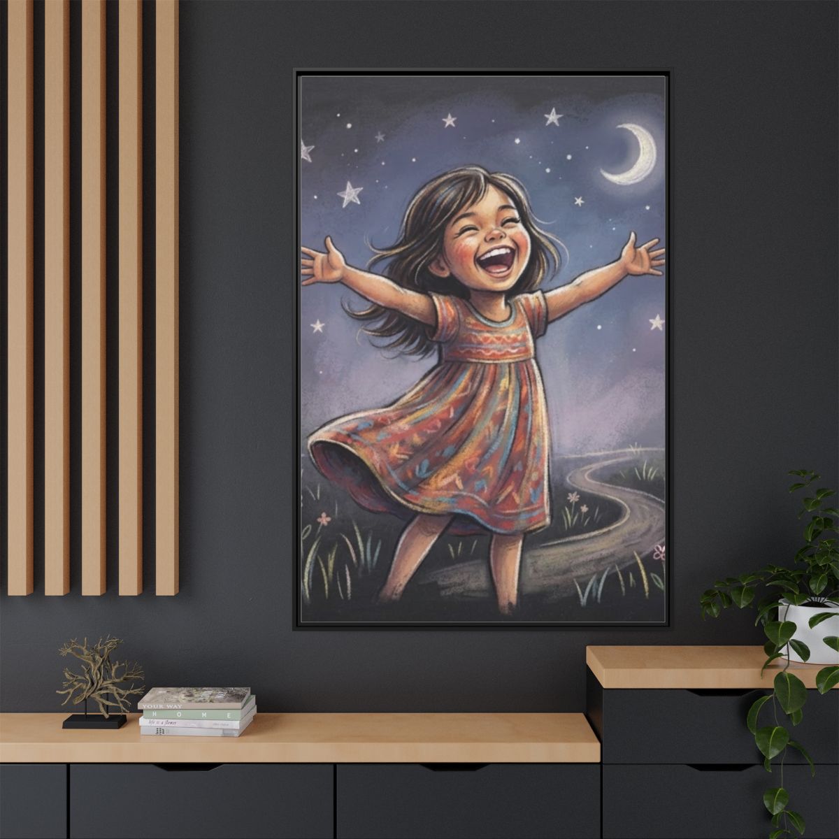 Matte Canvas Framed - Starlit Wonder Joy — Black / 1.25"......