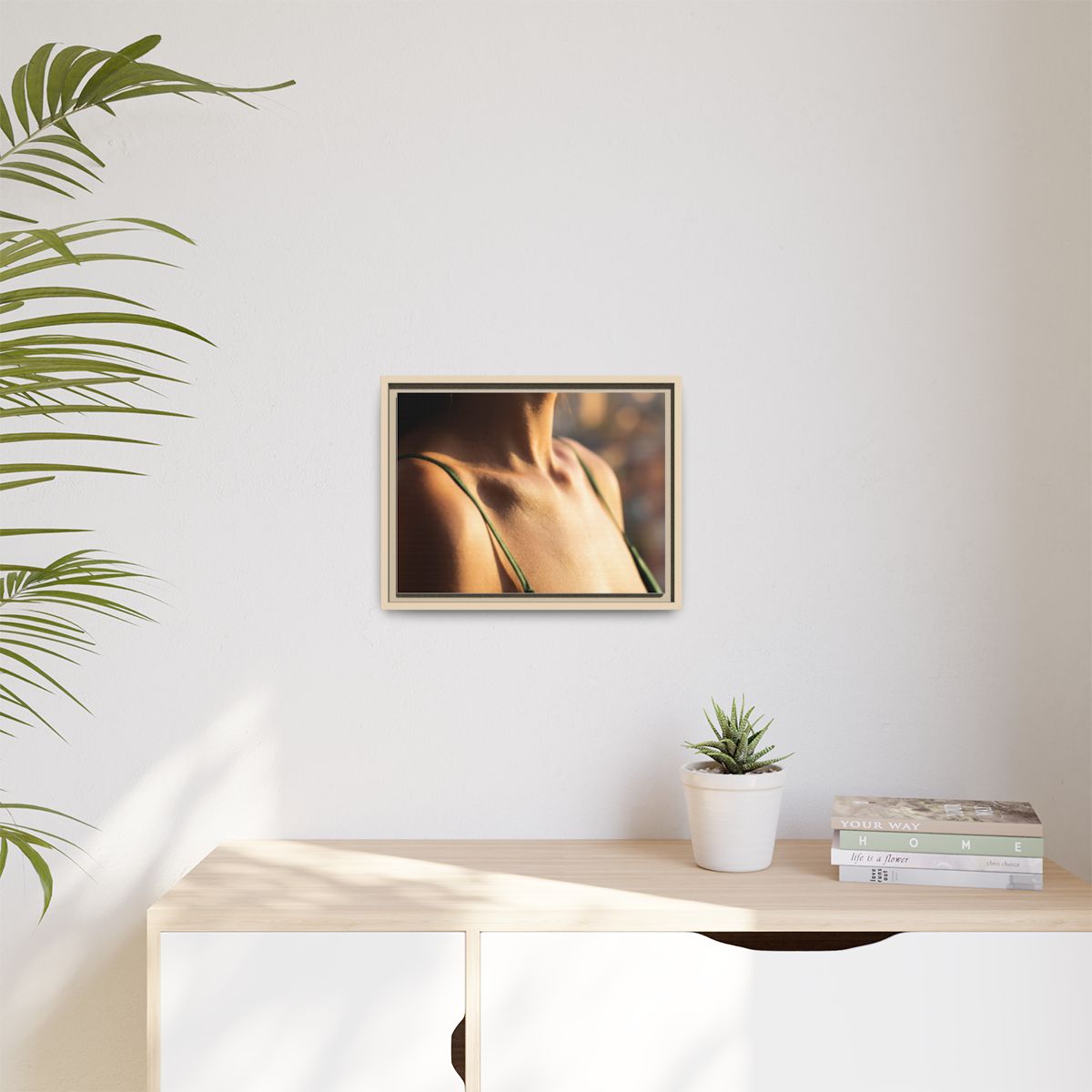 Golden Hour Matte Canvas - Framed Sunset Wall Art — Natural...