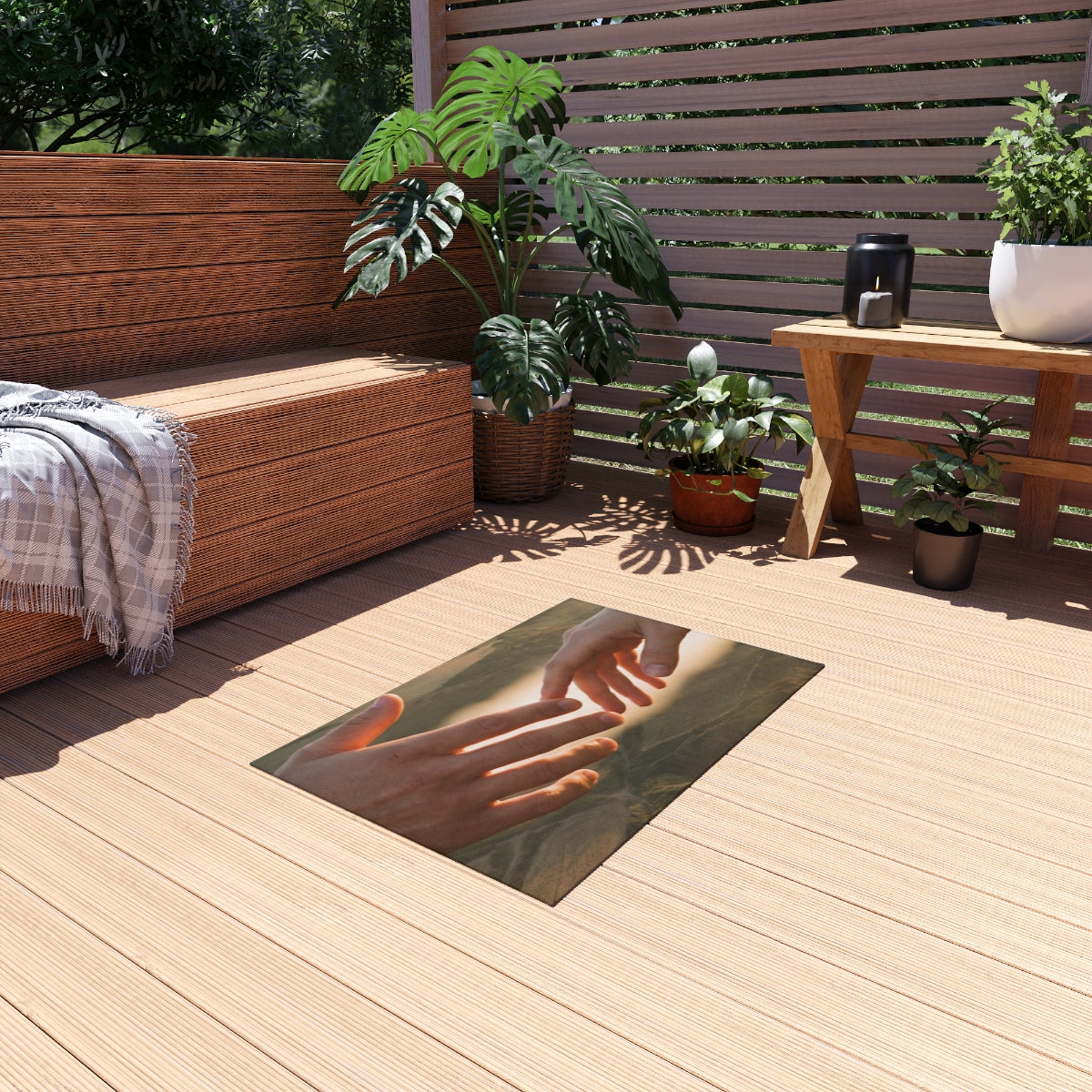 Outdoor Rug - The Infinite Touch | Ethereal Coastal Art |...