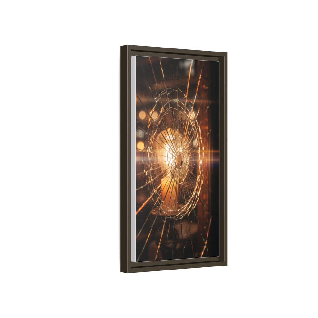Framed Matte Canvas - Shattered Glass