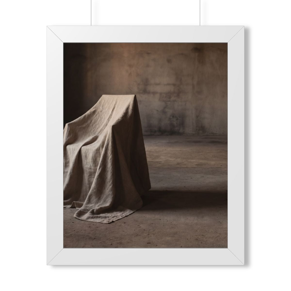 Framed Vertical Poster - Draped Silence Still Life Art... |...