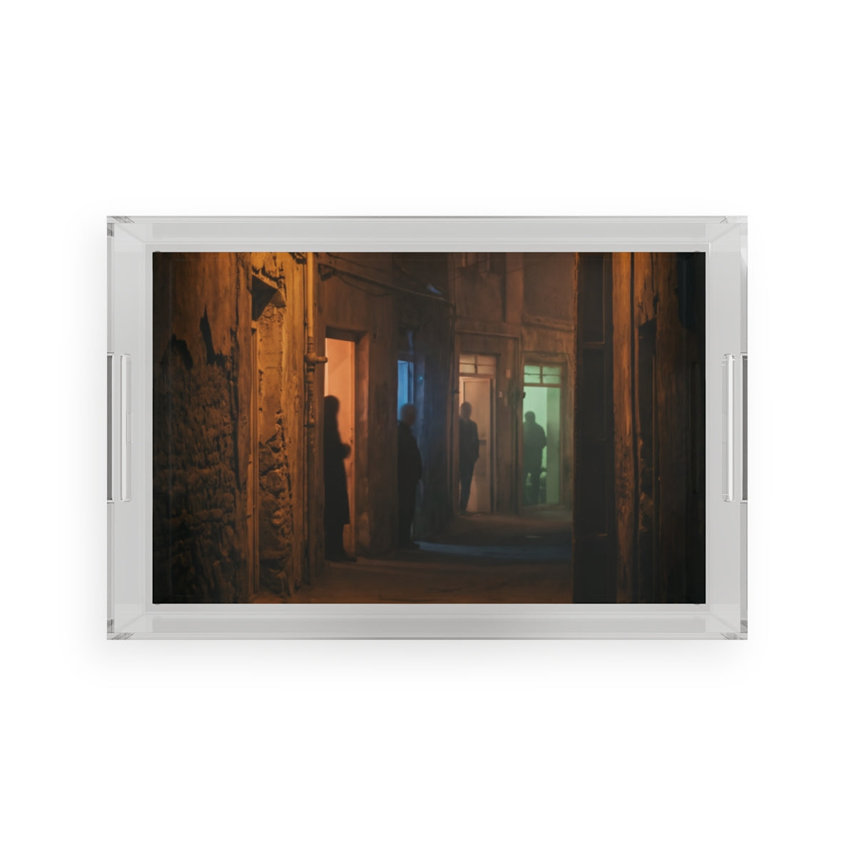 Acrylic Serving Tray - Midnight Glow | Echovira Gallery