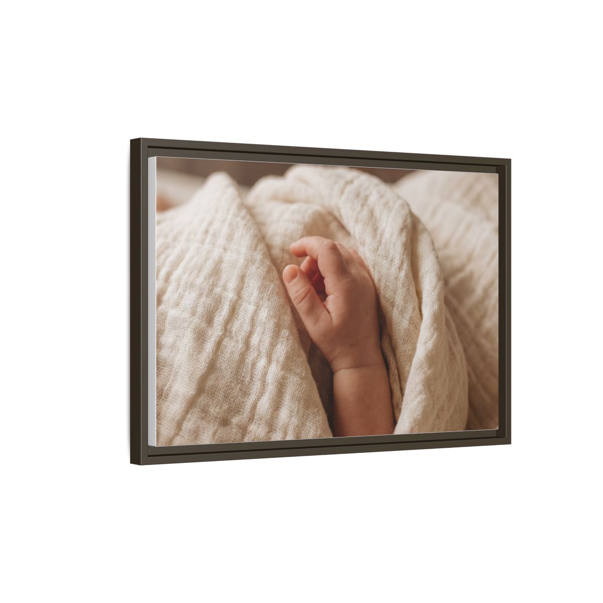 Framed Matte Canvas - Neutral Nursery — Espresso / 1.25"