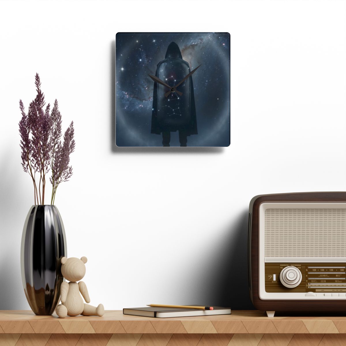 Acrylic Wall Clock - Orion Sentinel Cosmic Timekeeper |...