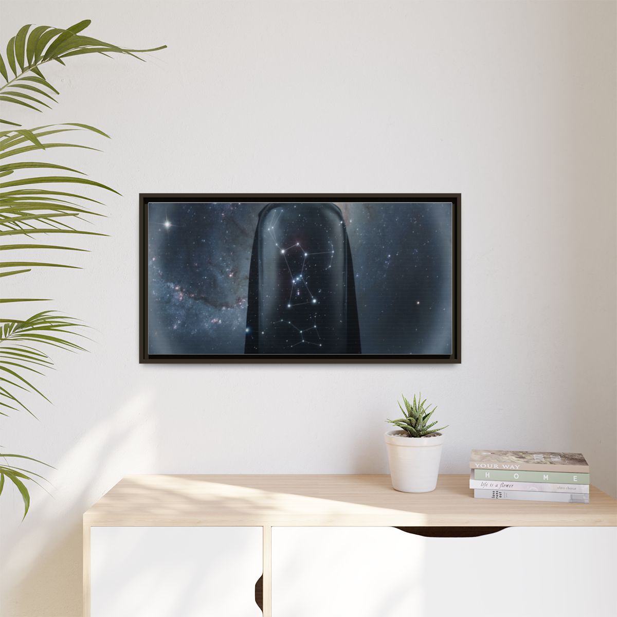 Matte Canvas, Framed - Cosmic Sentinel Orion Constellation...