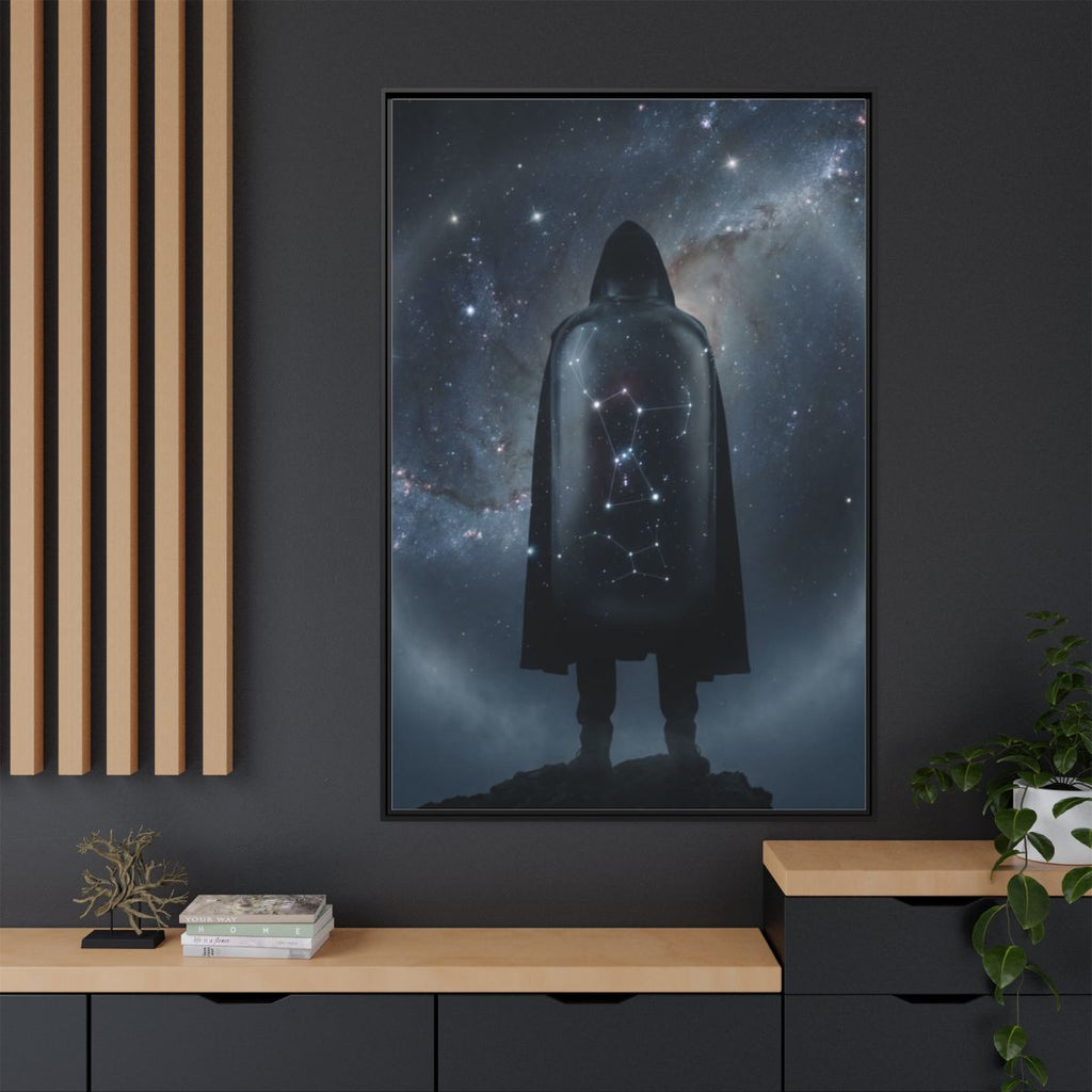 Matte Canvas, Framed - Cosmic Sentinel Orion Constellation...