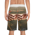Men's Board Shorts - The Infinite Touch | Ethereal Coastal...