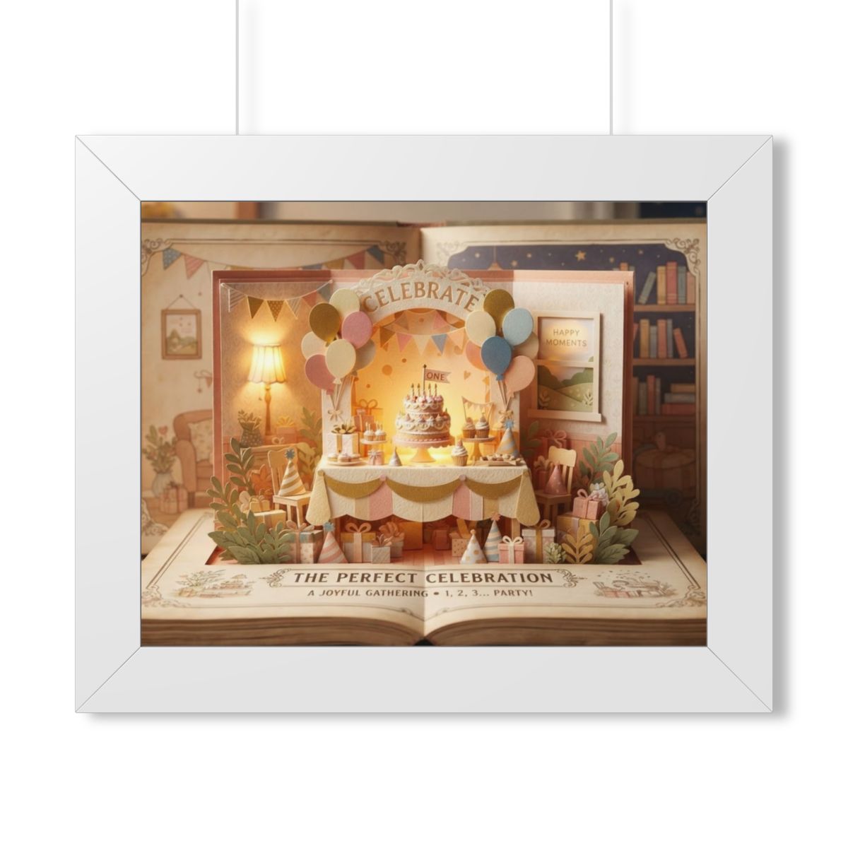 Framed Horizontal Poster - Storybook World — White (14×11......