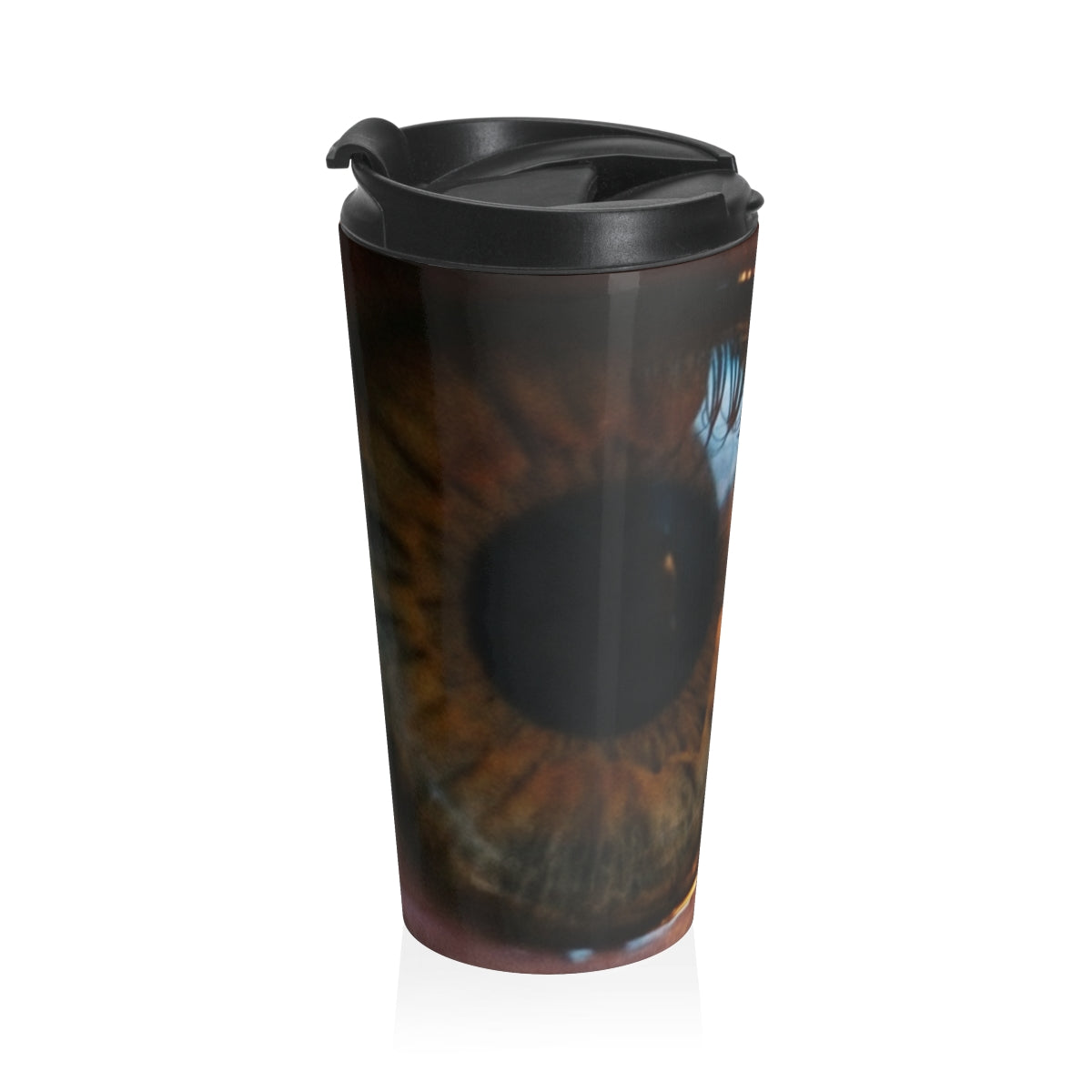 Stainless Steel Travel Mug - Amber Iris Reflection Fine Art...