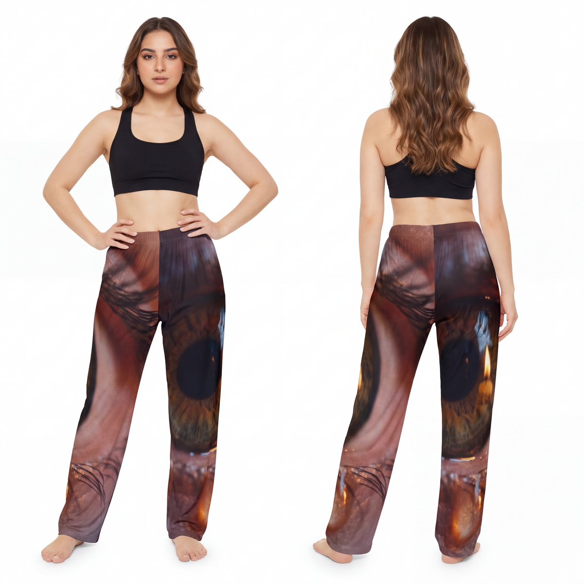 Women's Pajama Pants - Amber Iris Reflection Fine Art Print...
