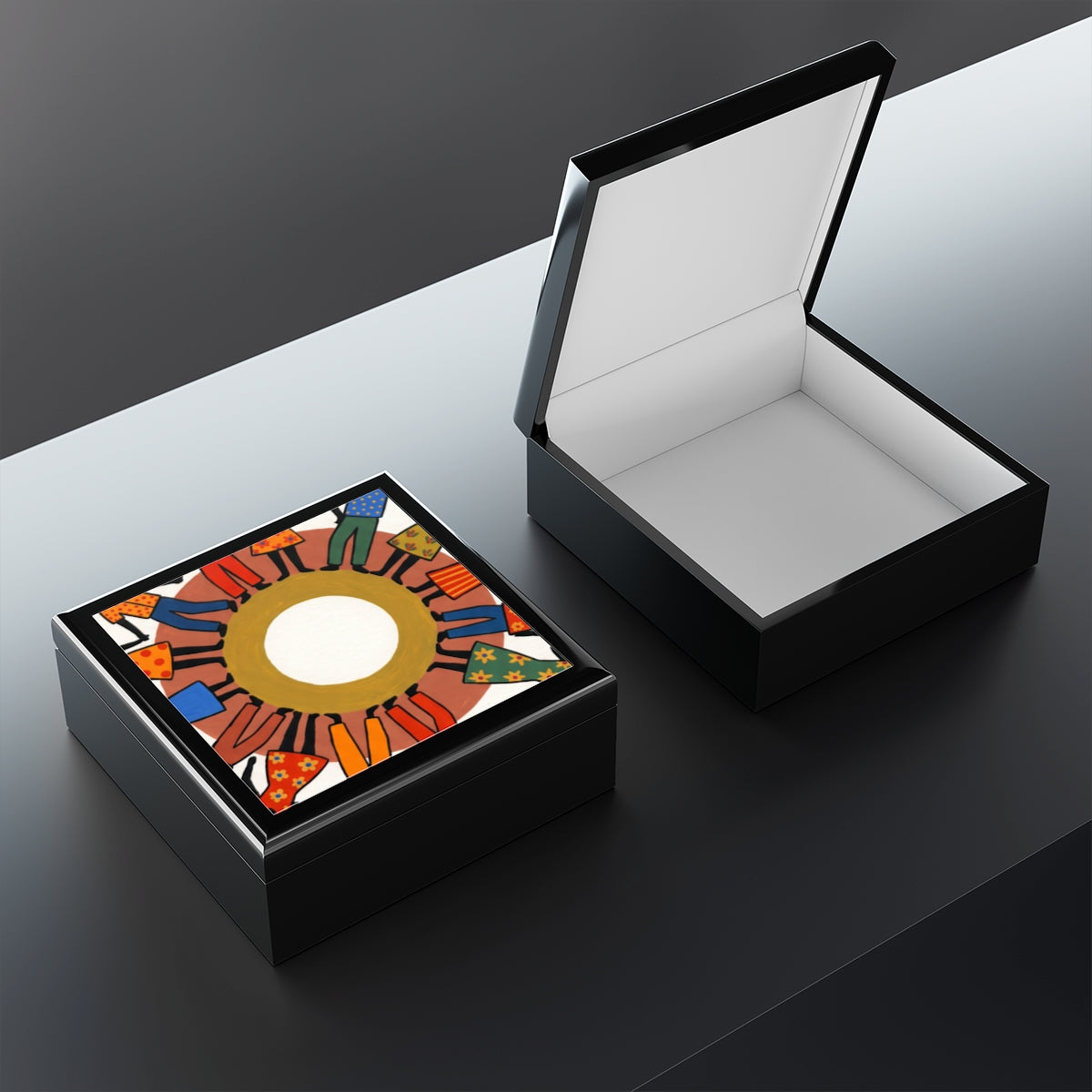 Jewelry Box - Unity Mandala Folk Art | Echovira Gallery