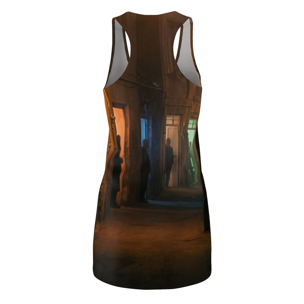 Women's Cut & Sew Racerback Dress - Shadowed Alleyway... |...