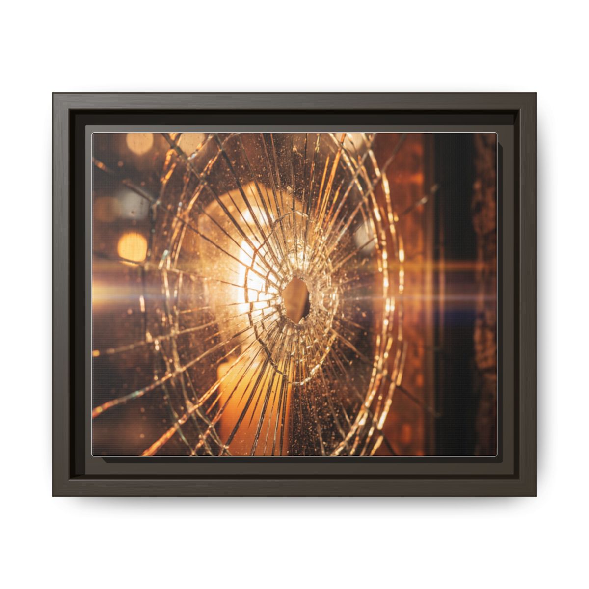 Framed Matte Canvas - Shattered Glass