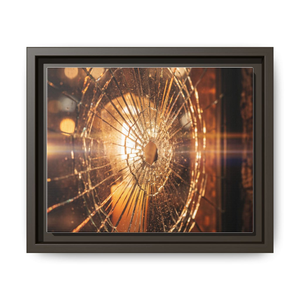 Framed Matte Canvas - Shattered Glass — Espresso / 1.25"