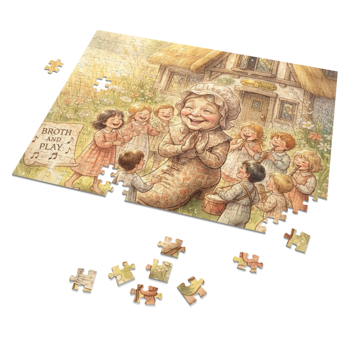 Jigsaw Puzzle with Tin - Fairytale Shoe House (30, 110, 252...