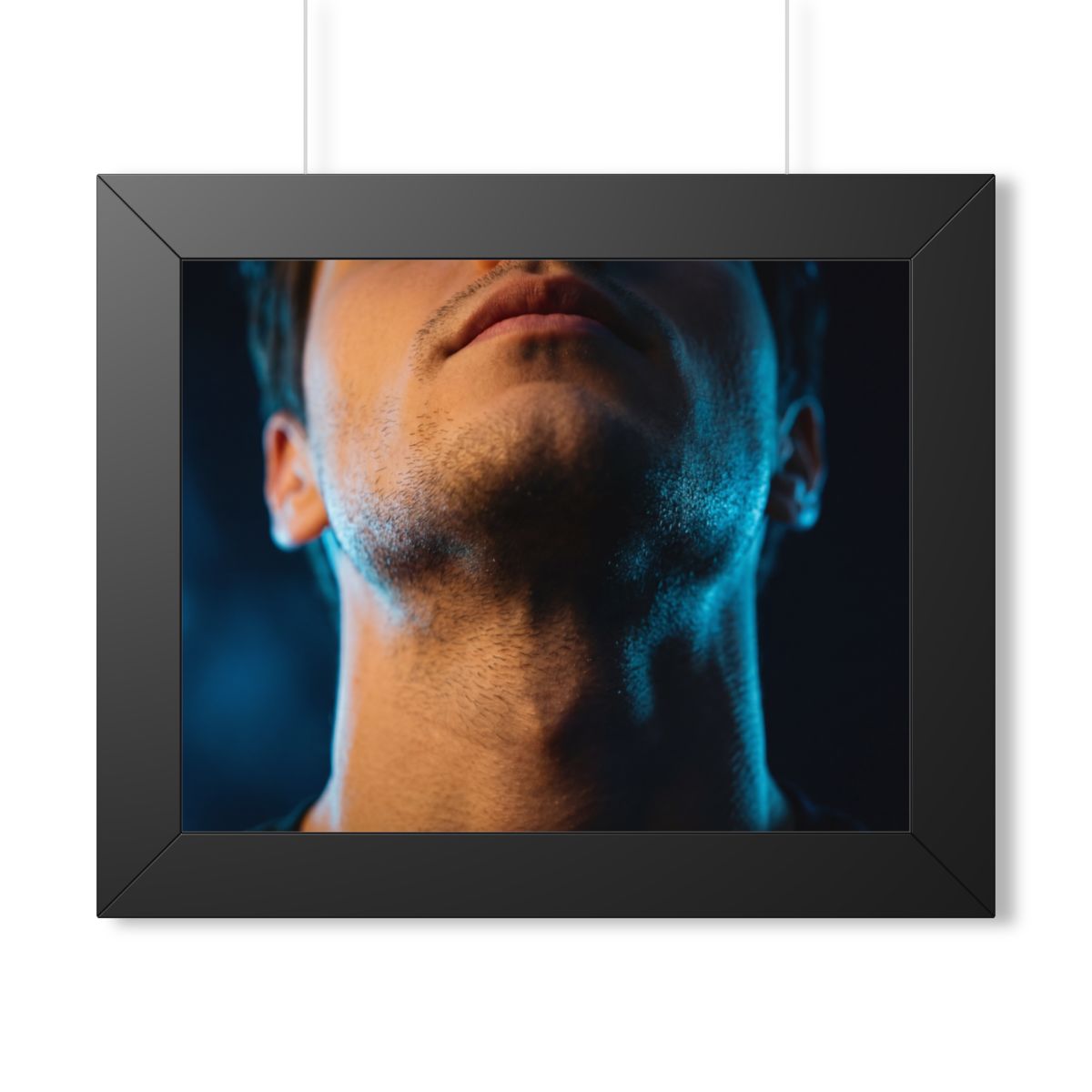 Framed Horizontal Poster - Neon Horizon Portrait — Black......