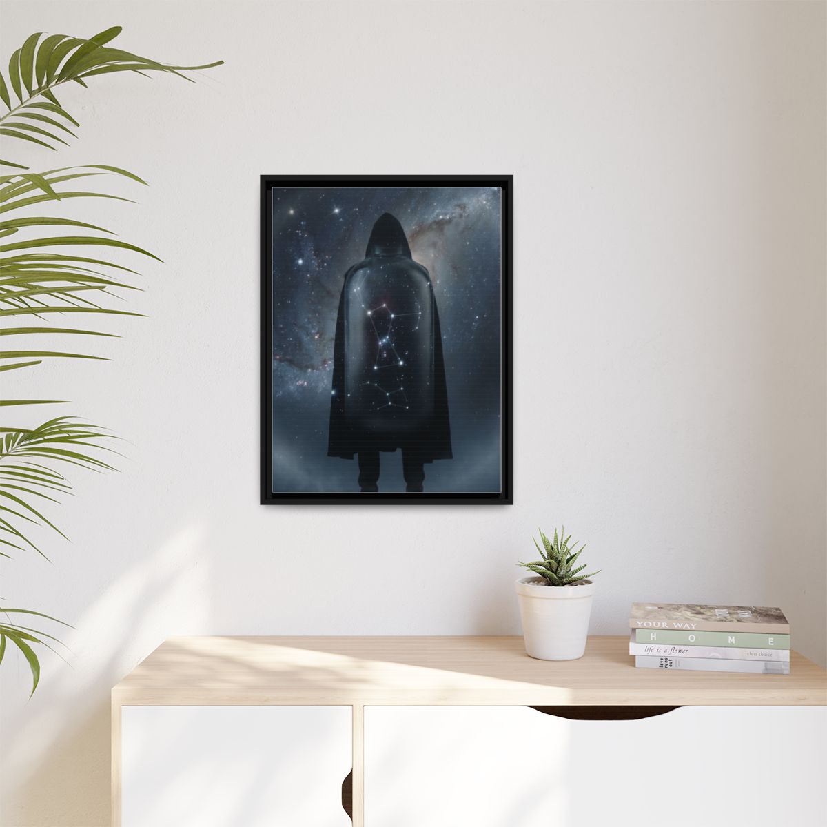 Matte Canvas, Framed - Cosmic Sentinel Orion Constellation...