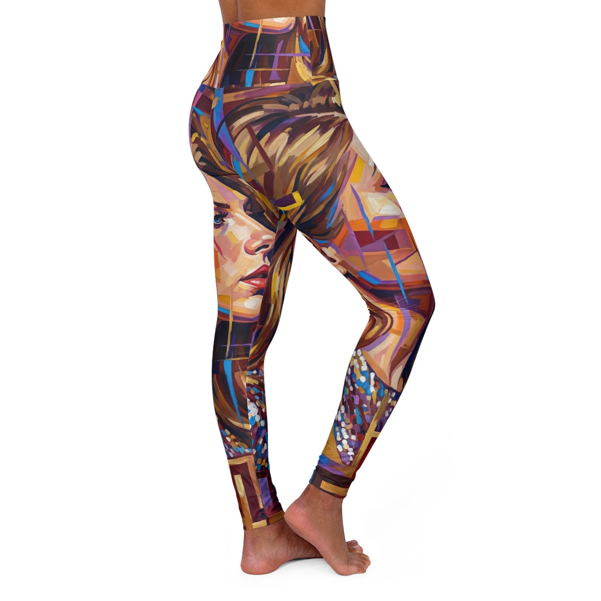 High Waisted Yoga Leggings - Shattered Elegance | Echovira...