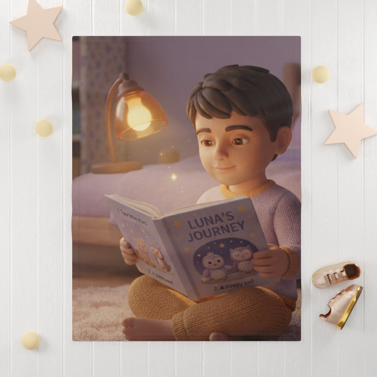 Fleece Baby Blanket - Bedtime Story | Echovira Gallery