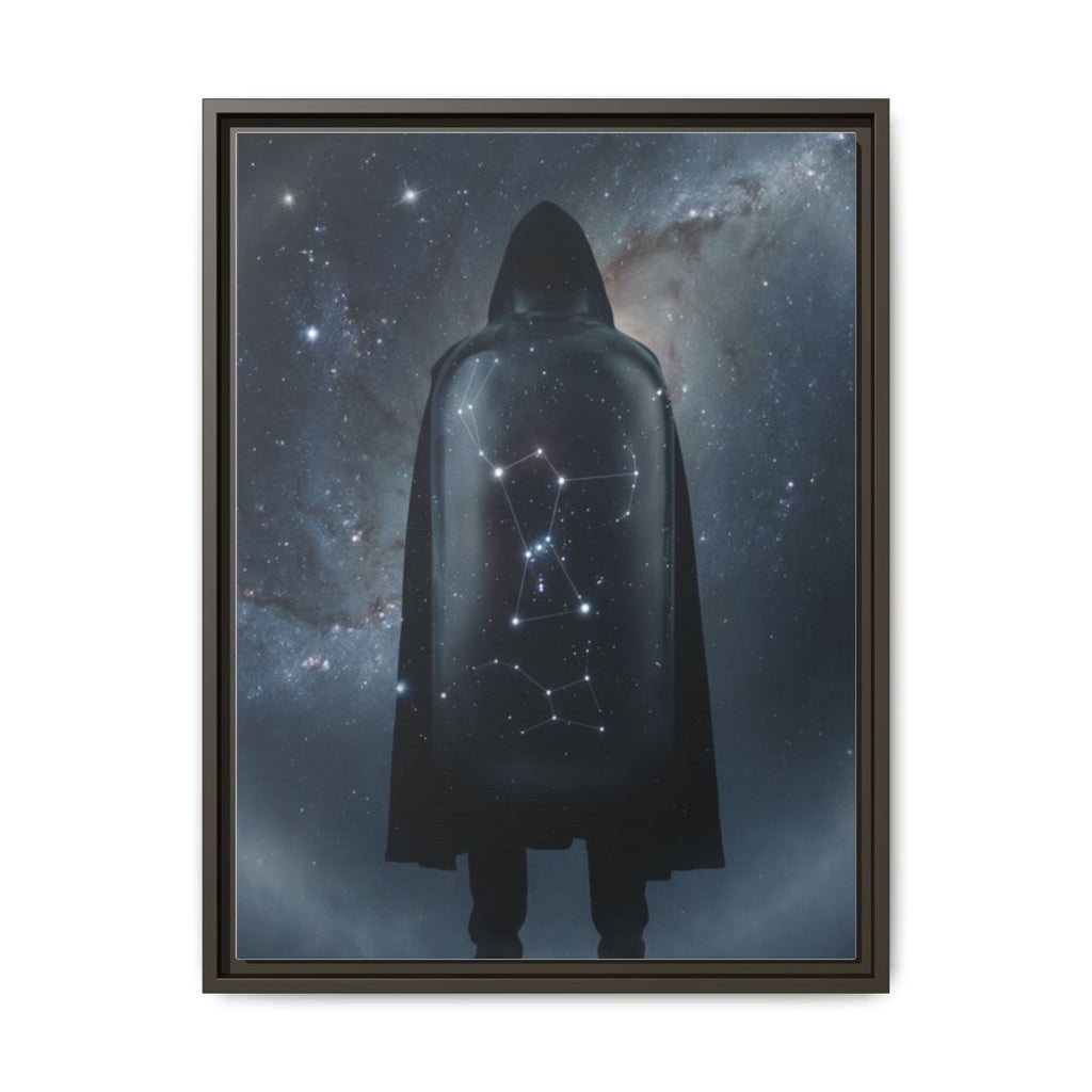 Framed Matte Canvas - Cosmic Sentinel — Espresso / 1.25" (8×10, 9×12, 11×14, 12×16, 10×20, 12×18, 16×20, 16×24, 18×24, 12×36, 20×24, 16×32, 20×30, 24×30, 24×32, 16×48, 24×36, 24×48, 30×40, 20×60, 32×48, 30×60 & 40×60)