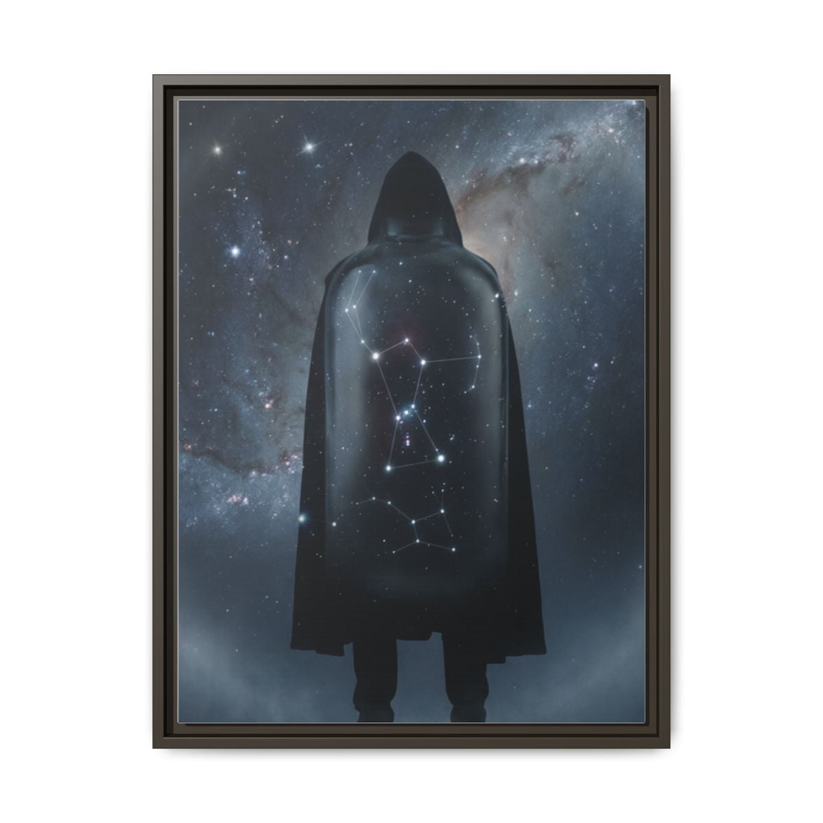Framed Matte Canvas - Cosmic Sentinel — Espresso / 1.25" (8×10, 9×12, 11×14, 12×16, 10×20, 12×18, 16×20, 16×24, 18×24, 12×36, 20×24, 16×32, 20×30, 24×30, 24×32, 16×48, 24×36, 24×48, 30×40, 20×60, 32×48, 30×60 & 40×60)