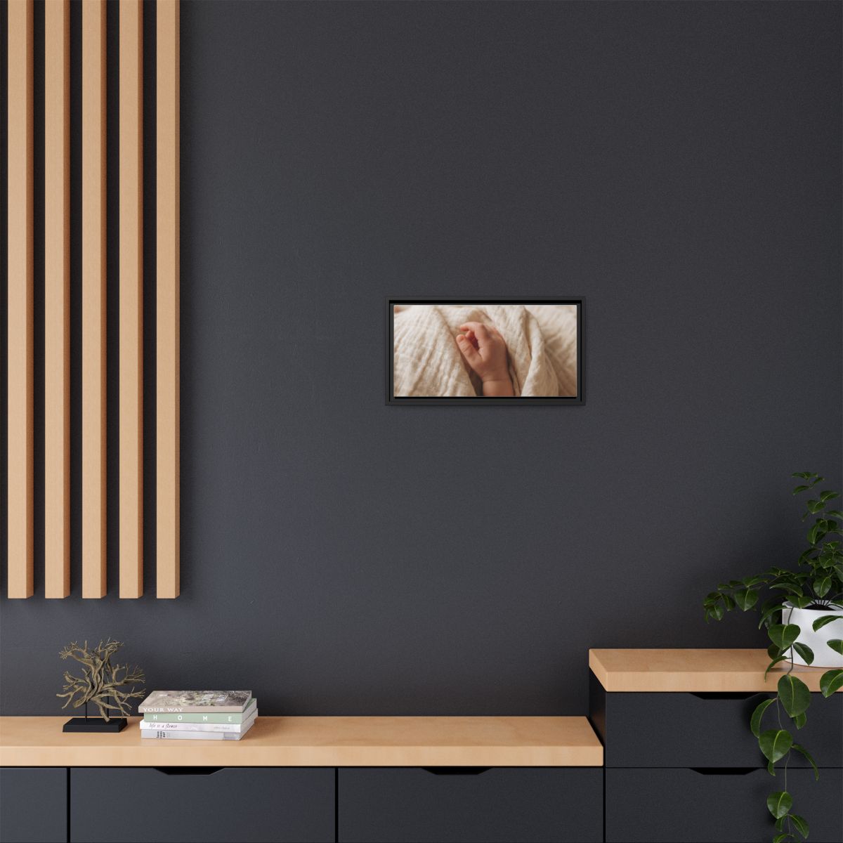 Framed Canvas - Minimalist Decor — Black / 1.25"