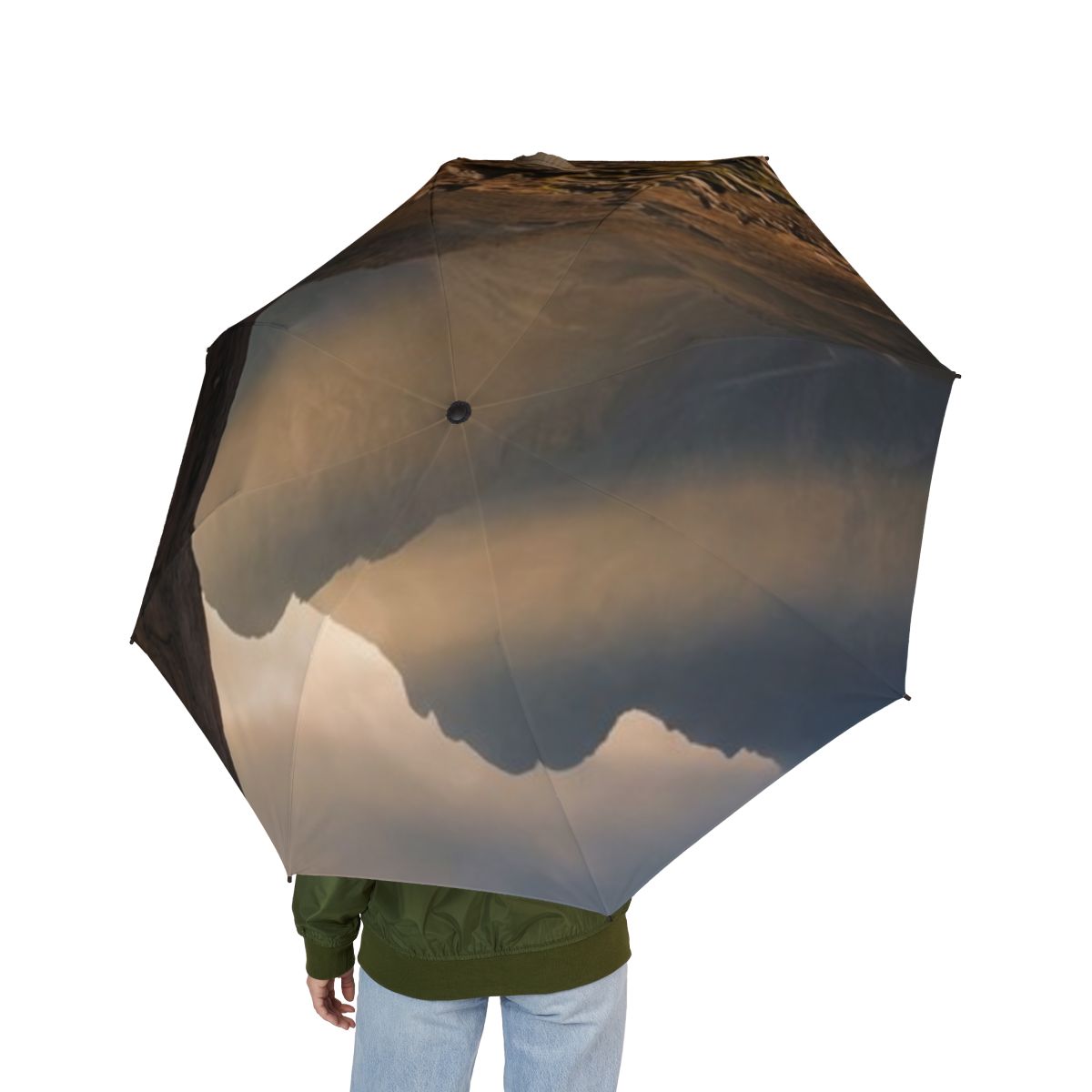 Semi-Automatic Foldable Umbrella - Mystic Monolith Ancient...