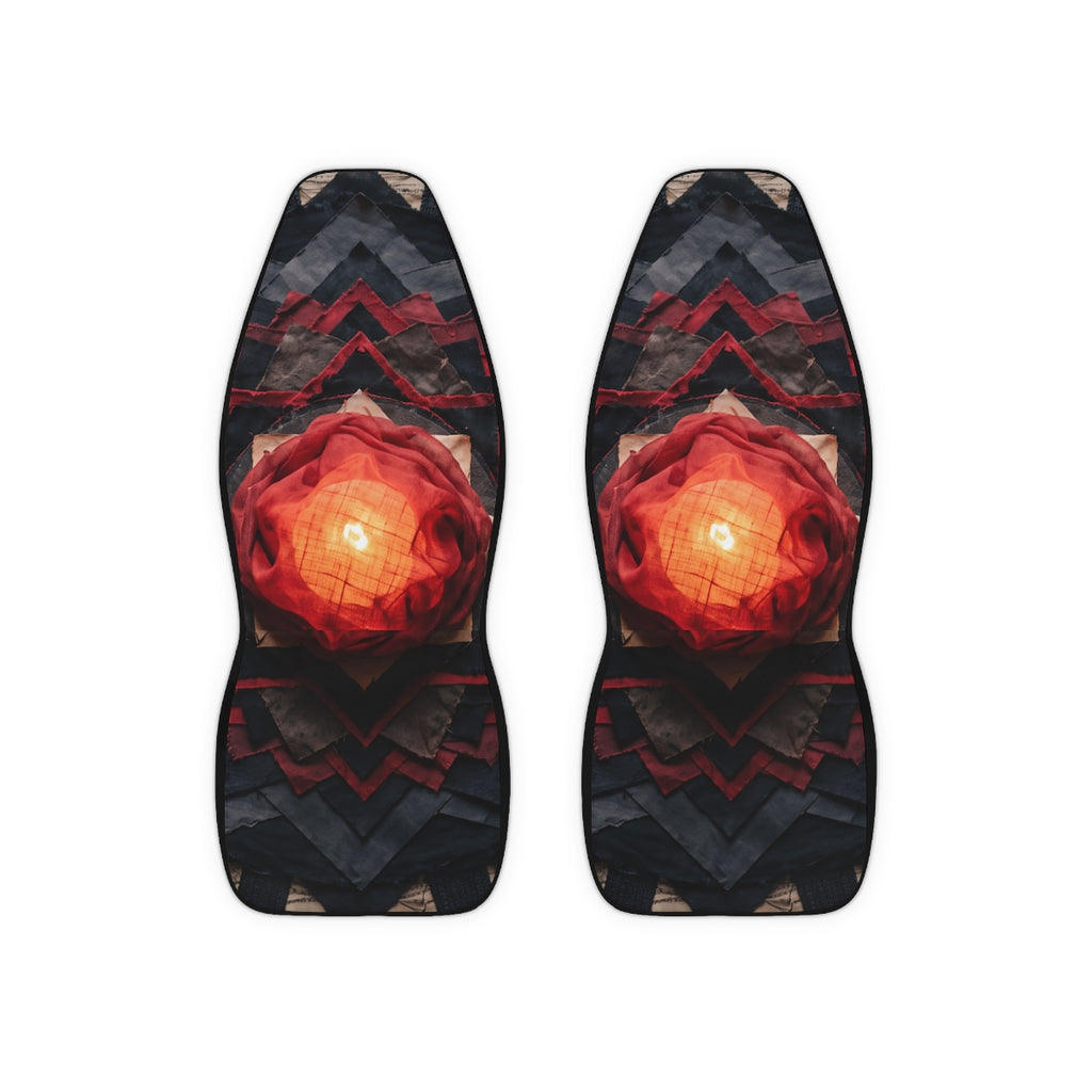 Car Seat Covers - Crimson Mandala Sanctum | Echovira Gallery