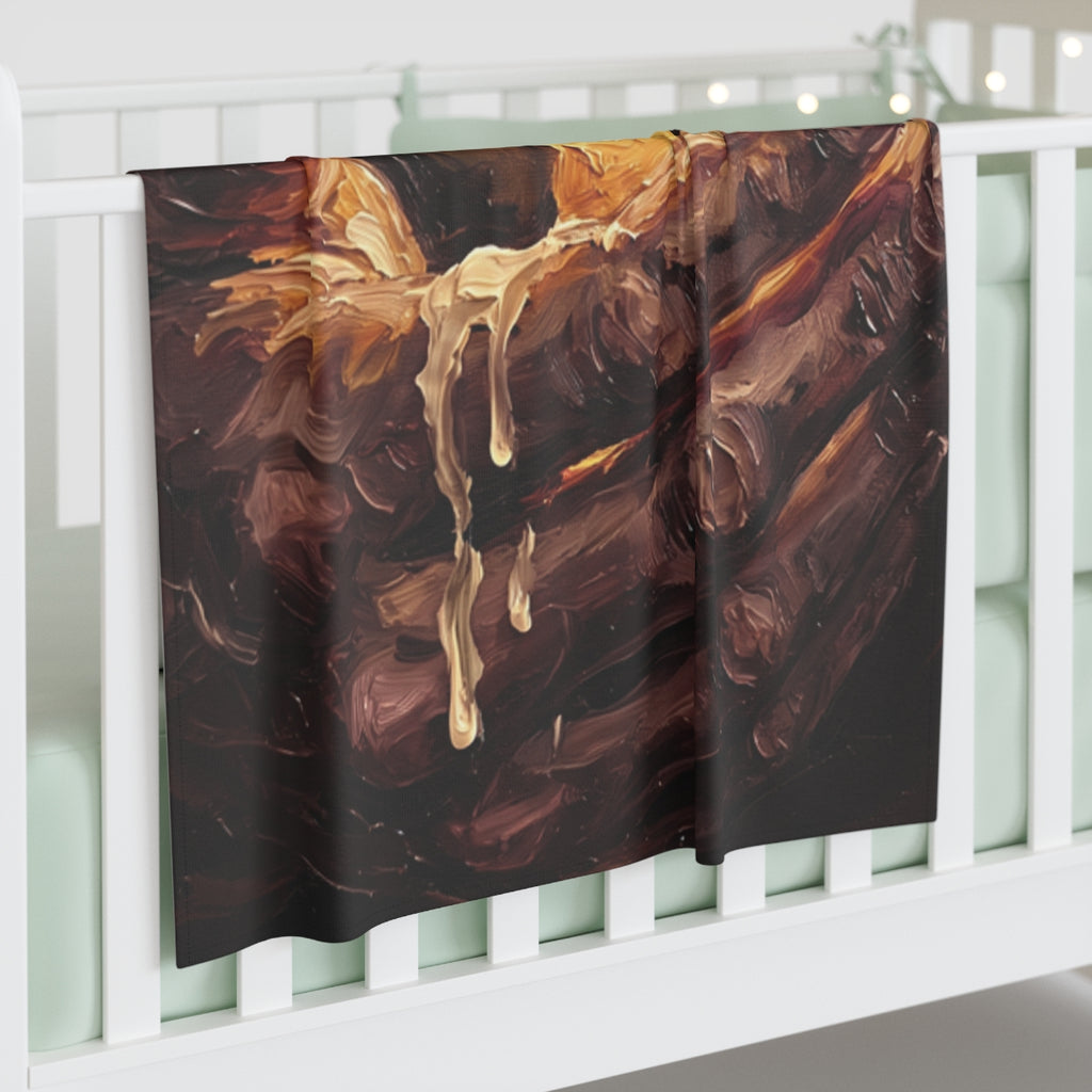 Baby Swaddle Blanket with Candle Flame Art