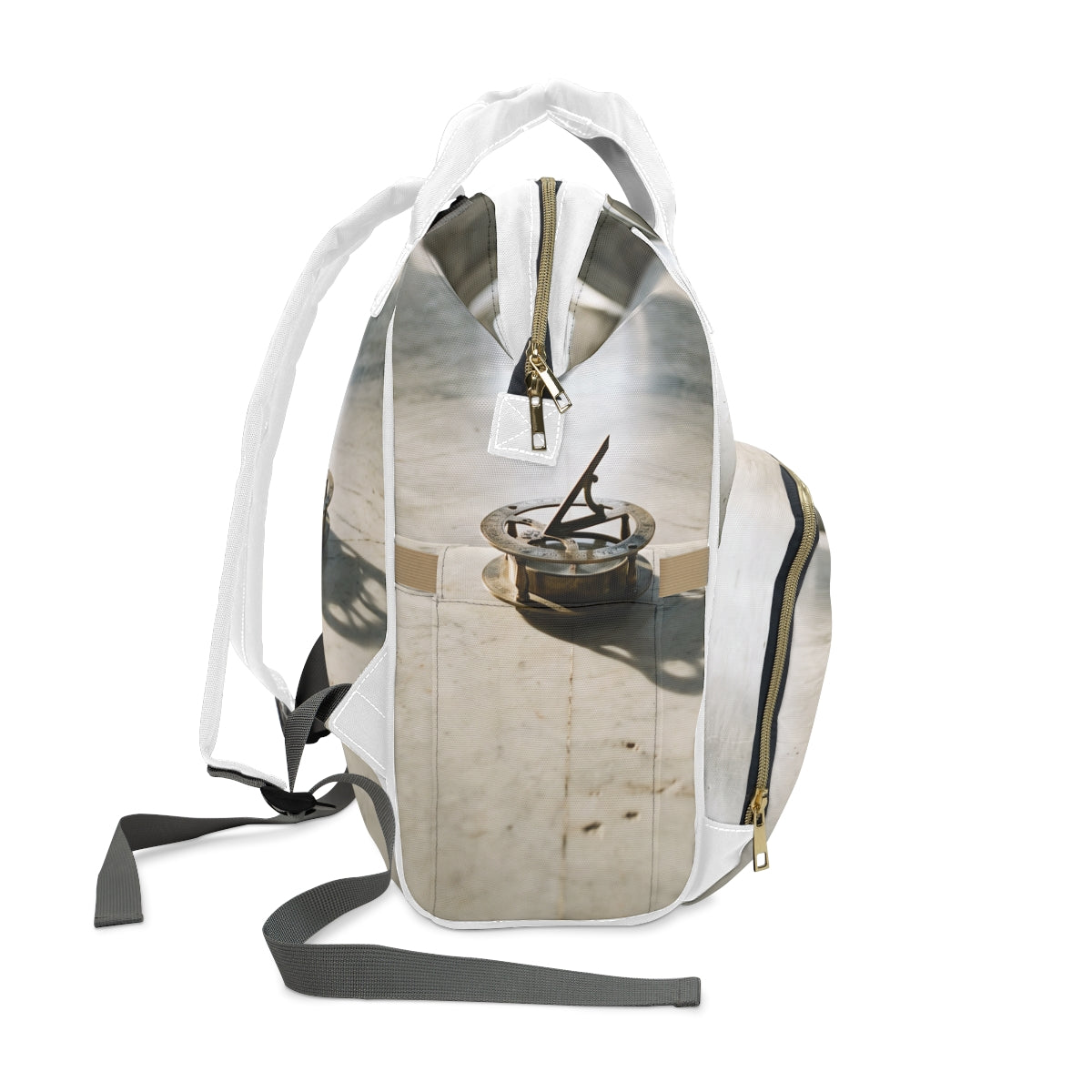 Antique Brass Sundial Diaper Backpack
