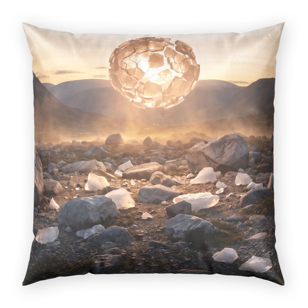 Poly Velvet Pillow - Frozen Peak | Echovira Gallery