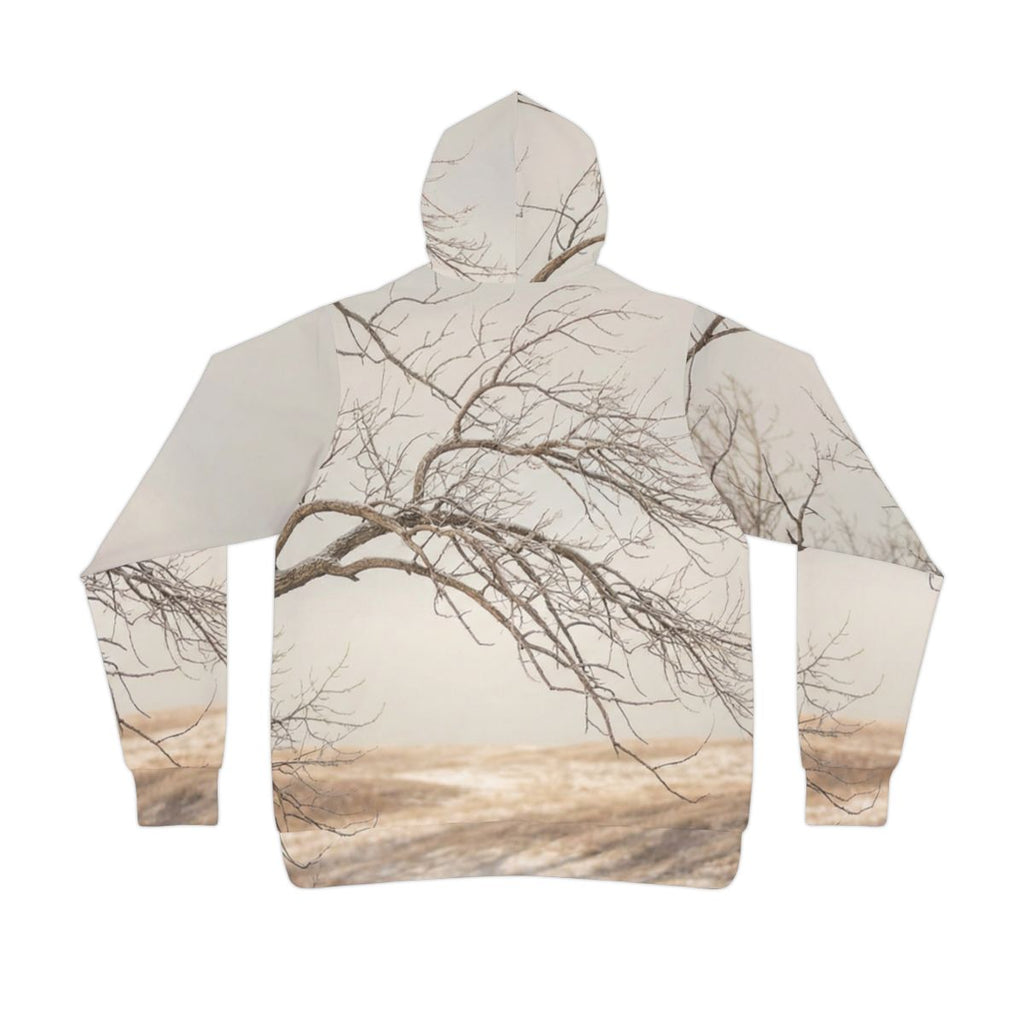 Athletic Hoodie - Winter Branch Solitude Landscape |...