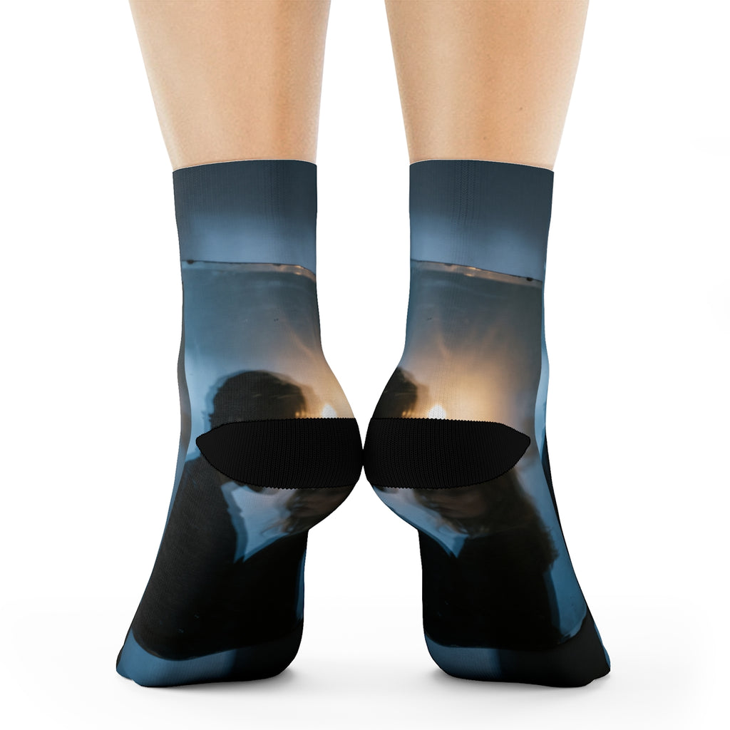 Midnight Shadow Crew Socks - Moody Athletic Socks | Echovira...