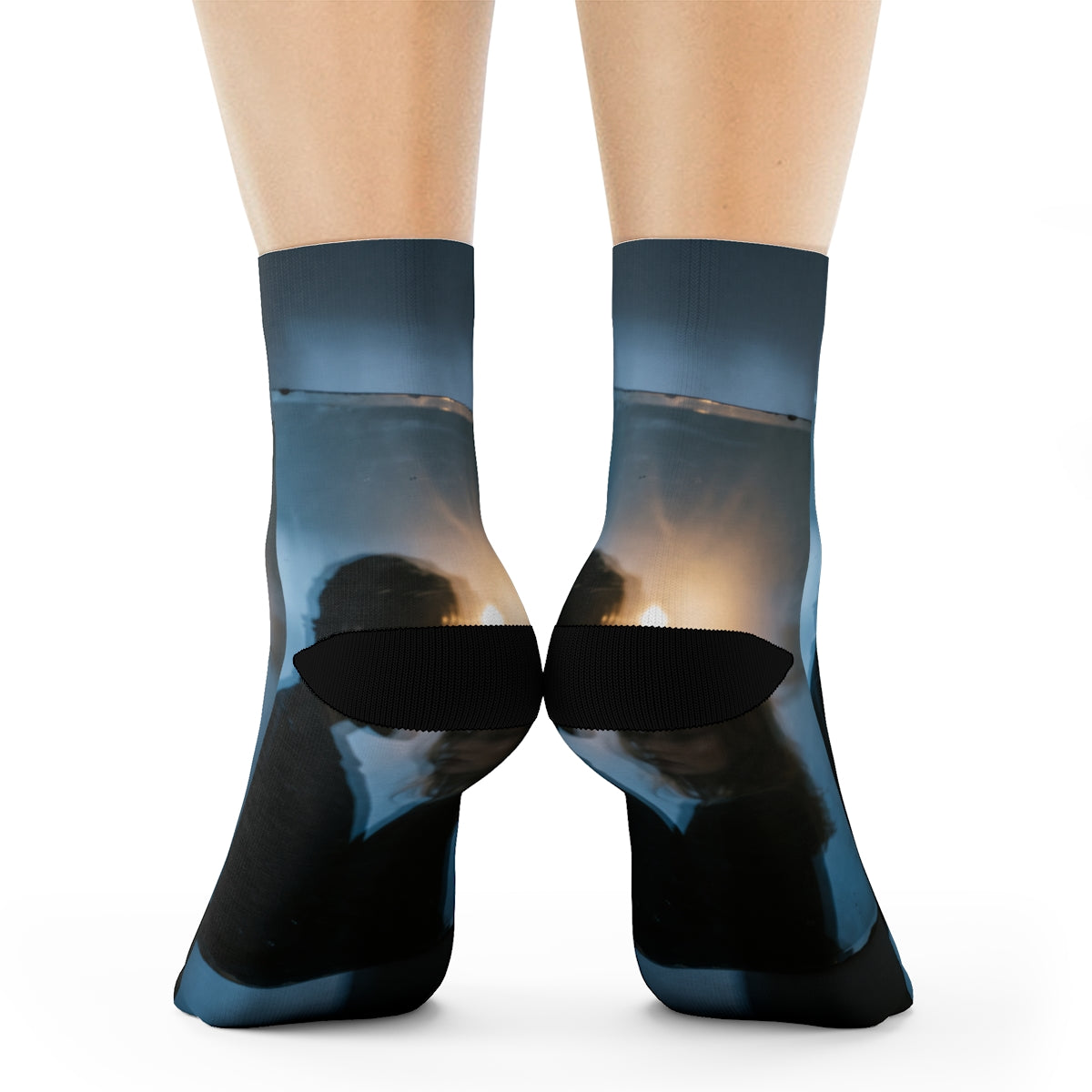 Midnight Shadow Crew Socks - Moody Athletic Socks | Echovira...