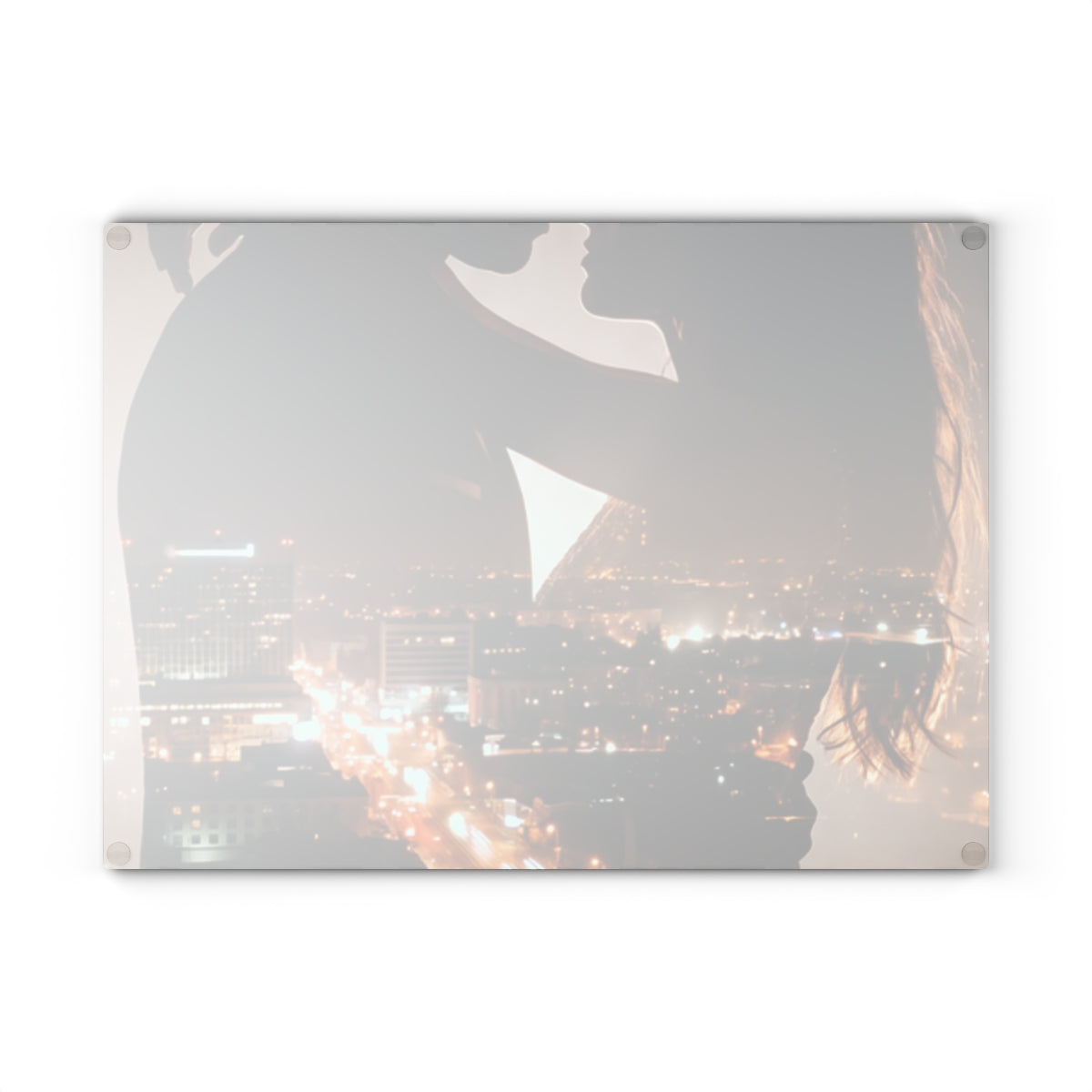 Glass Cutting Board - City Glow Kitchen | Echovira Gallery