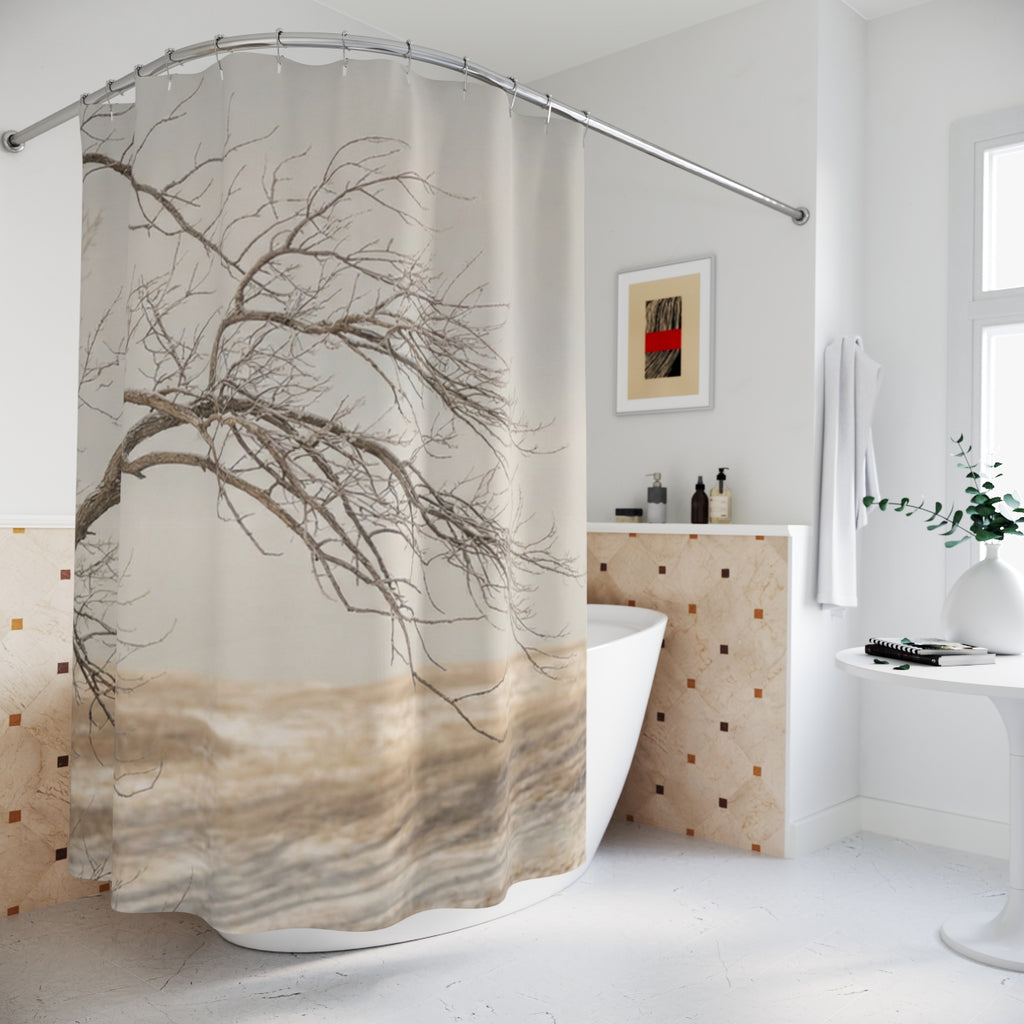 Shower Curtains - Winter Branch Solitude Landscape |...