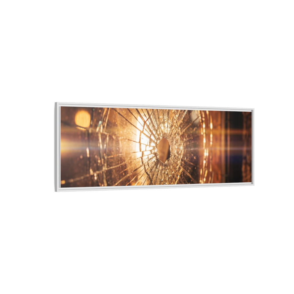 Framed Matte Canvas - Shattered Glass