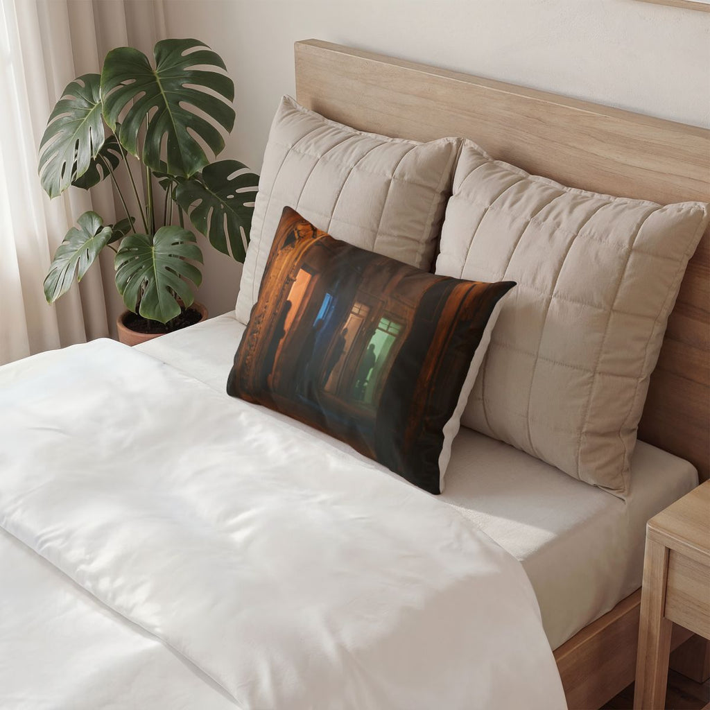 Cotton Pillow Sham - Shadowed Alleyway Mystery Art Print |...