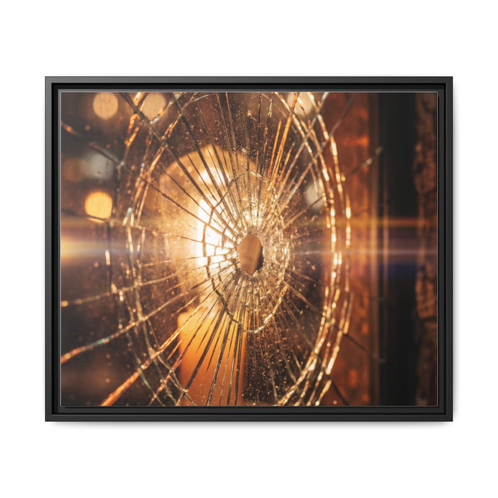 Framed Matte Canvas - Amber Glow — Black / 1.25"