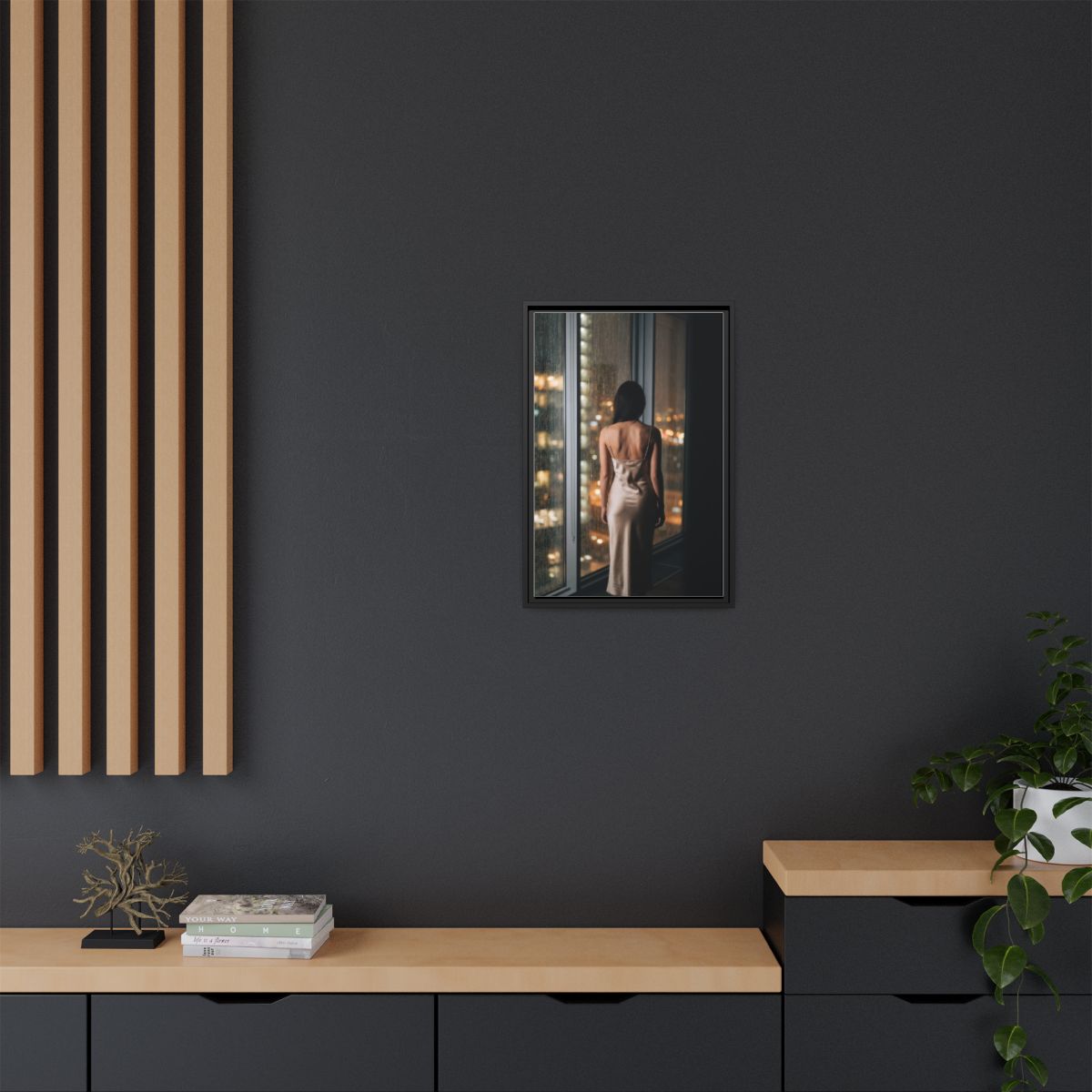 Framed Matte Canvas - Cinematic Nights — Black / 1.25"