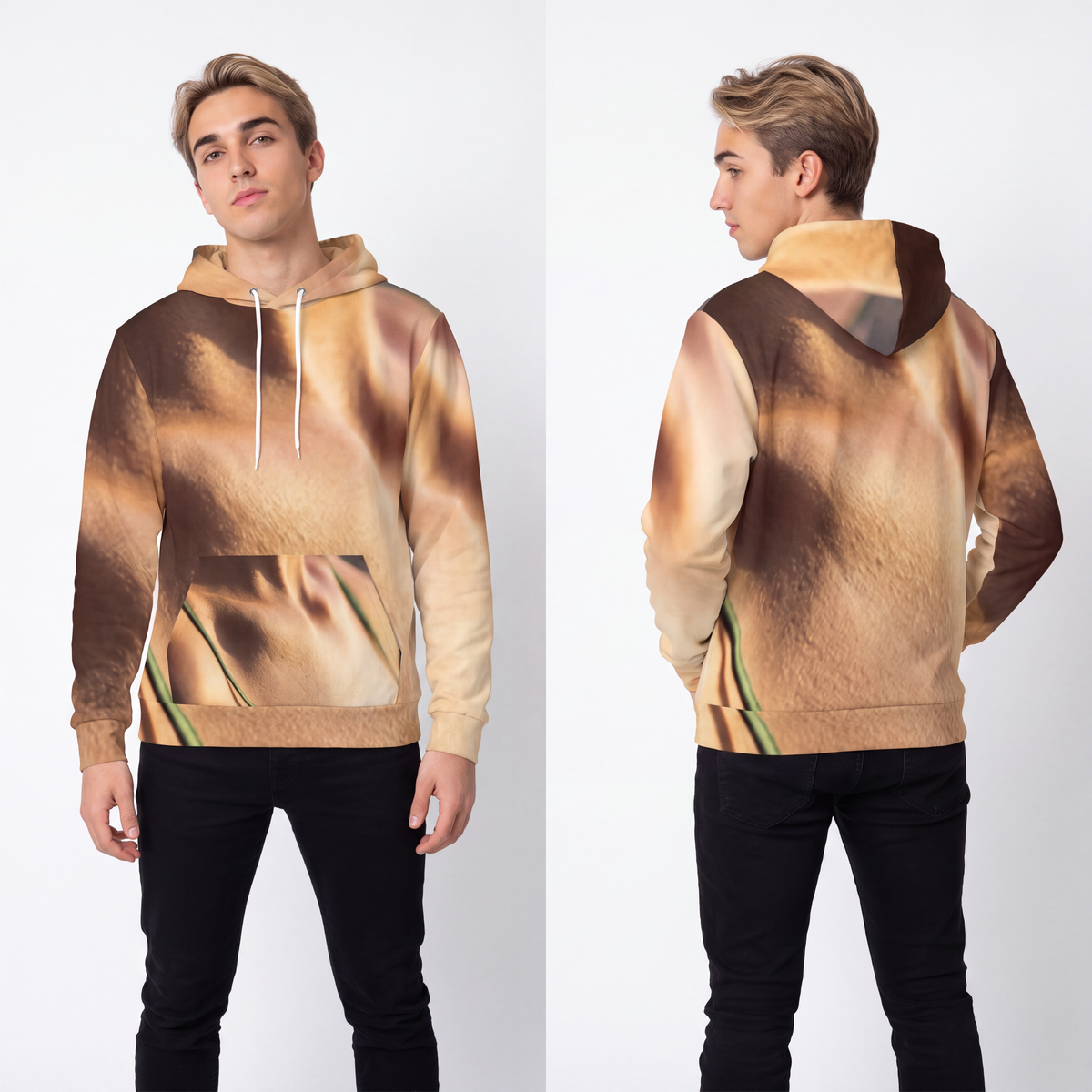 Men's Fashion Hoodie - Sunset Silk Cozy Fit | Echovira...