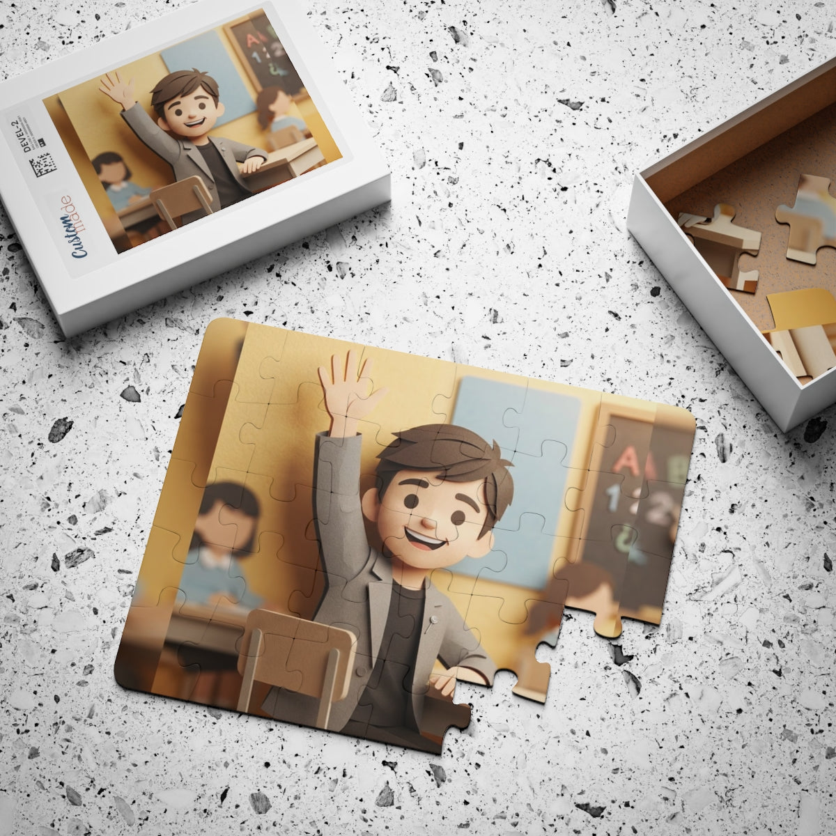 Kids' Puzzle 30-Piece - Curious Student | Echovira Gallery