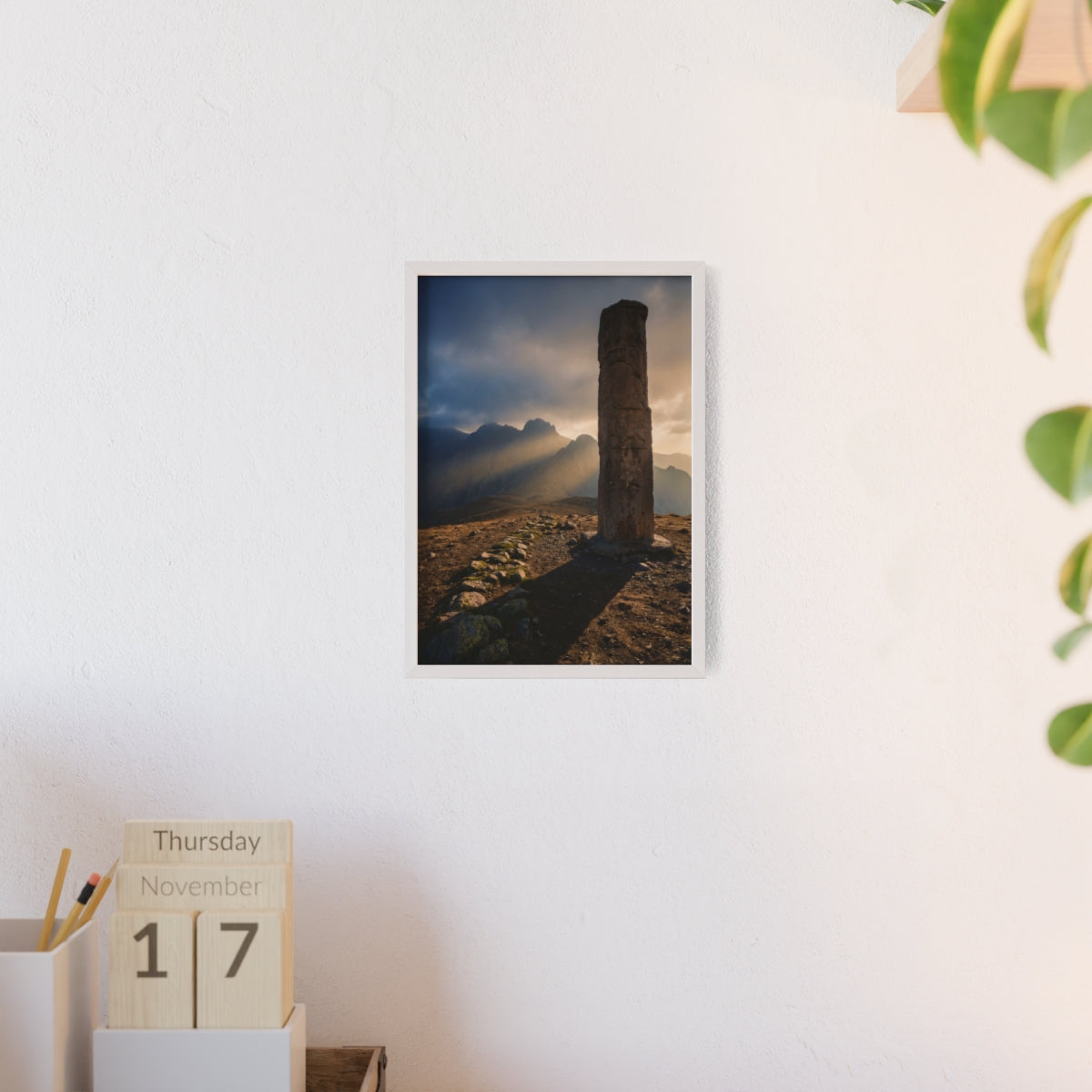 Wooden Framed Poster - Mystic Peak