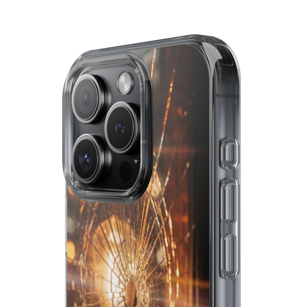 Clear Impact-Resistant Case - Fractured Glow