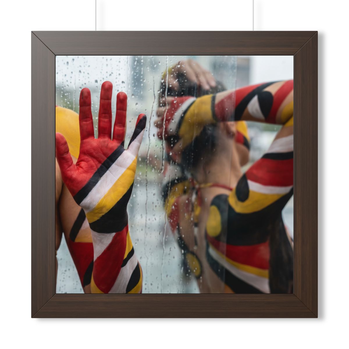 Framed Horizontal Poster - Urban Prism Abstract Body Paint...