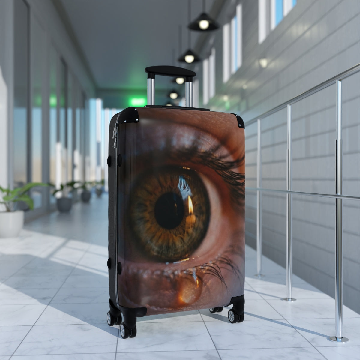 Suitcase - Cinematic Flame Reflection Eye | Echovira Gallery