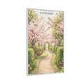 Matte Canvas Framed - Spring Blossom Pathway — White / 1.25"...