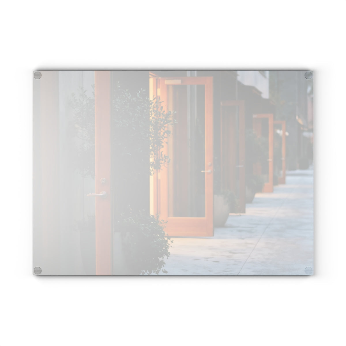Glass Cutting Board - Twilight Courtyard | Echovira Gallery