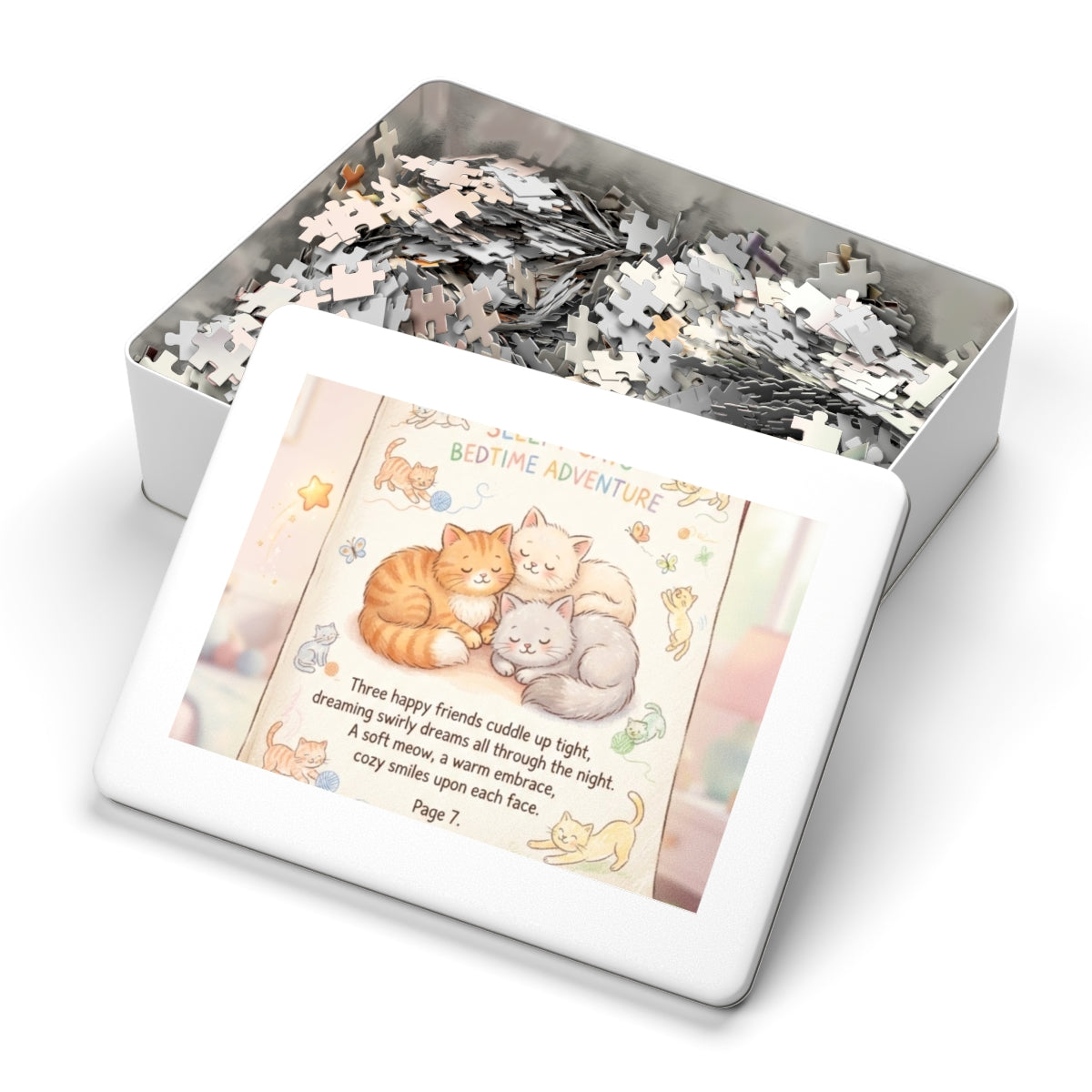 Jigsaw Puzzle with Tin - Sleepy Cats Tale (30, 110, 252... |...