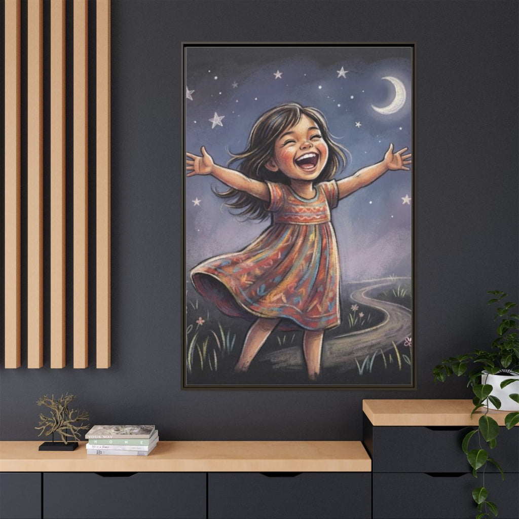 Matte Canvas Framed - Starlit Wonder Joy — Espresso / 1.25"...